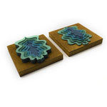 'Ocean Sky' Portals- Layered and painted laser cut wood on wood panel. Each purchase comes as a set of two portals: one going outward and one coming inward.