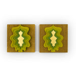 'Golden Glow Golden Grow' Portals- Layered and painted laser cut wood on wood panel with gold leaf. Each purchase comes as a set of two portals: one going outward and one coming inward.