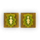 'Golden Glow Golden Grow' Portals- Layered and painted laser cut wood on wood panel with gold leaf. Each purchase comes as a set of two portals: one going outward and one coming inward.