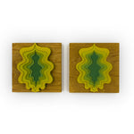 'In the Forest' Portals- Layered and painted laser cut wood on wood panel with gold leaf. Each purchase comes as a set of two portals: one going outward and one coming inward.