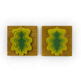 'In the Forest' Portals- Layered and painted laser cut wood on wood panel with gold leaf. Each purchase comes as a set of two portals: one going outward and one coming inward.