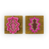 'Pynk' Portals- Layered and painted laser cut wood on wood panel. Each purchase comes as a set of two portals: one going outward and one coming inward.